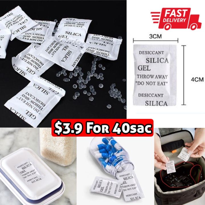 [SG Seller] 5g Silica Gel Packets Desiccant Moisture Absorber Lazada