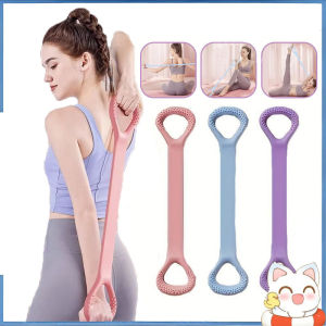Yoga Stretching Belt with Silicone Rope Pilates Exercise Expansion Resistance Band Stretch Band