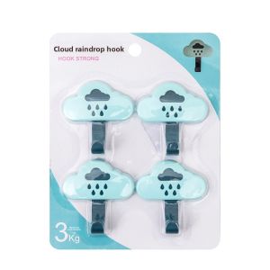 Multi-purpose cloud-shaped wall hook for home use adhesive hook for hanging clothes behind the door creative and cute cartoon small hook 82026