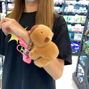 【1-3 Days Delivery】Cute Capybara Slap Bracelets Stuffed Toys Kawaii Animal Plush Doll Toy Children Girls Birthday Gift