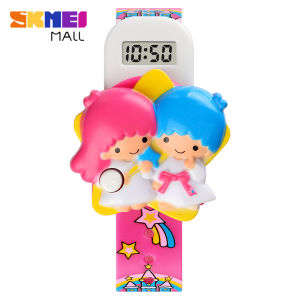 Đồng Hồ Nữ SKMEI 1749 Thời Trang Thiên Thần Bé Hiển Thị Kỹ Thuật Số Trẻ Em Đồng Hồ Đeo Tay Chìa Khóa Hoạt Hình Sáng Tạo Pop Up Không Có Không Thấm Nước