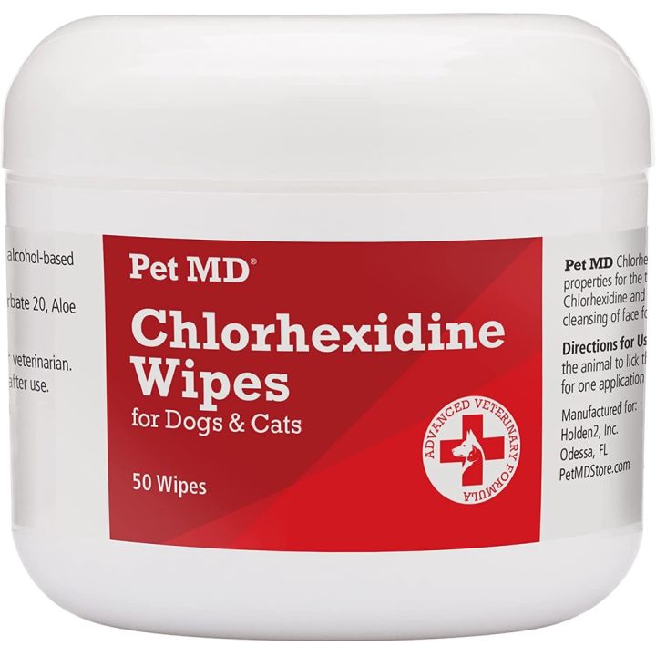 Pet MD Chlorhexidine Wipes for Cats and Dogs, 50 Count Lazada PH