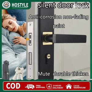 Metal Door Lock Anti-theft Door Handle Lock Split Handle Door Knobs Lock with Keys Entrance for Bedroom Bathroom