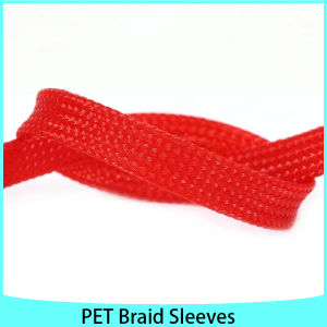 1Meter 2~20mm Red PET Braid Sleeves High Density Insulated Snake Skin Cable Wrap Sheath