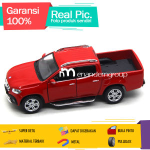 Diecast Miniatur Mainan Mobil Pick Up Double Cabin German Luxury Sedan Sedan Luxury Jerman X-Class Buka Pintu Metal