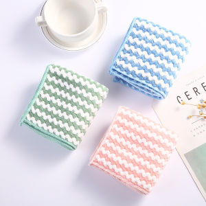 Thickening Dishcloth Oil Free Dishwashing Towel Kitchen Cleaning Rag Cationic Coral Pile Absorbent