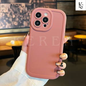 Casing Case Softcase Macaron Oval For iPhone X XS XSMAX XR 11 12 13 14 15 PRO PLUS PROMAX