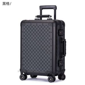 KPV-New thickened aluminum-magnesium alloy pull-handle suitcase with scratch-resistant and wear-resistant luggage case for business and air travel