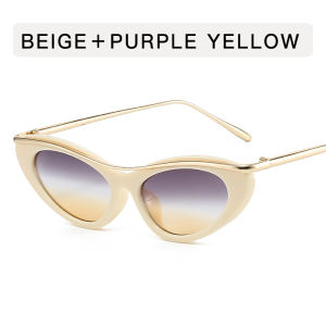 JN IMPRESSION Cat-Eye kim loại lông mày Kính mát cho phụ nữ cá tính Retro đường phố bắn Kính mát Ins hot thời thượng cho nữ kính thời trang