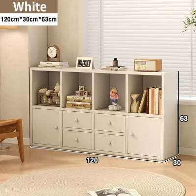 XUXU Rak Buku 120cm Bookshelf Wooden Multipurpose Rack Rack Cabinet Rack Storage Utility Shelf Wood Shelf Rack DIY Utility Shelf Kabine Buku ook 书柜 书架
