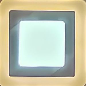 LEDEON UNIVERSAL Y818 Y819 1062 1063 Double Color Duotone LED Recessed Panel Downlight Surface Ceiling Light 8W+4W 12W+6W Daylight + Blue/Warm White