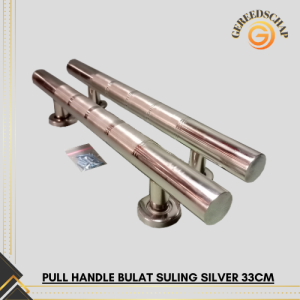 Gagang Pintu Stainless Steel Silver Elegan 33cm - Aksesori Keamanan Rumah