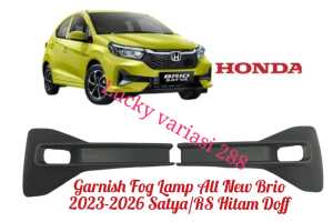 Cover Garnish Fog Lamp Ring Foglamp Lampu Kabut All New Brio 2023 2024 2025 Model Orion Hitam Carbon Glossy Model Ganti OEM