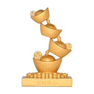 9.3*5.9*2.1CM Yuan Bao Feng Shui Paduan Yenpao Pohon Untuk Dekorasi Rumah Kantor Hiasan Uang China