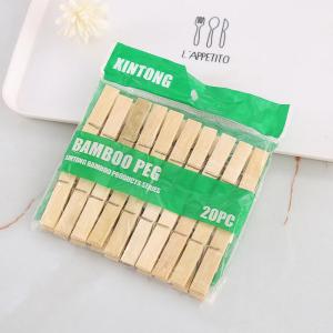 Set 20 Kẹp Treo Phơi Quần Áo Tất Vớ Bằng Tre Thiên Nhiên RQN2684 - requane