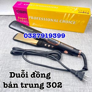 Barberwell Máy Duỗi Tóc Bản Trung Cao Cấp 302 - 4cm - Màn Hình LCD Chống Dính Ceramic Tiện Dụng & An Toàn Cho Mọi Kiểu Tóc