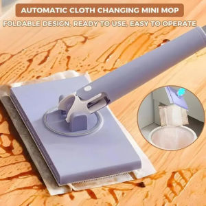 Hands-Free Mini Mop Compatible With Face Towels Specific Mini Mop 360°Rotation Telescoping Home Floor Cleaning System For Window
