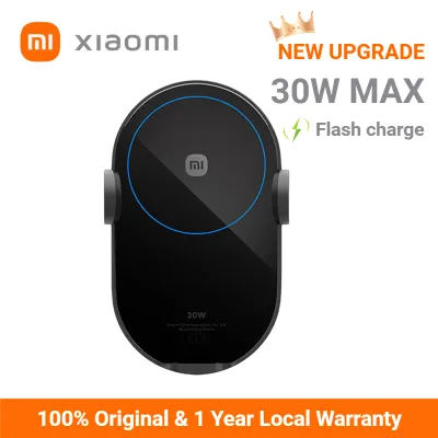 Xiaomi Wireless 30W Car Wireless Charger Quick Charge Car Phone Clip Holder Fast Charging Magnetic Automatic Smartphone Holder Auto Clamp Fast Charging Car Charger 无线车充