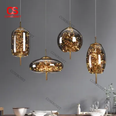 Đèn Thả Trần Thủy Tinh Khói Hiệu Ứng Ngân Hà Lấp Lánh Cao Cấp