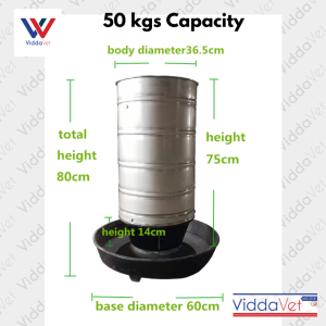 10KGS TO 50kgs capacity Heavy Duty Rotary Pig Feeder Automatic Pig Rotary Feeder For Piglet stainless steel body feeder