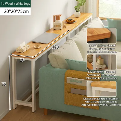 Global side table Slim and narrow table Nordic living room bedroom Kitchen Bedside Sofa side Storage rack