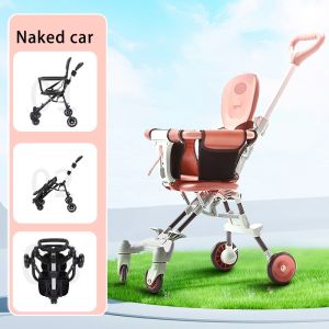 Folding stroller 0-36 months 4 wheeled portable bidirectional stability stroller with shade soft seat stroller for toddler travel