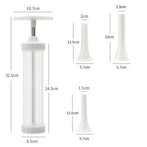 Alat Suntik Pembuat Sosis Homemade Alat Suntik dan Cetak Pengisi Sosis Manual 3 Corong Sausage Meat Maker
