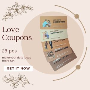 (25 pcs) LOVE COUPONS Tipe B/TIKET/KUPON/HADIAH/GIFT BOX/KADO/DATE IDEA