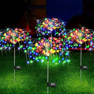 Đèn pháo hoa năng lượng mặt trời 300 tim led trang trí sân vườn tiểu cảnh lối đi bờ rào