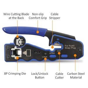 GAINTECH Crimping Tool RJ45 RJ11 LAN Network Tang krimping Tools Cat5 Cat6 Gaintech GT-350