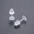BECORATE 25 Pcs Plastic Hypoallergenic Anti-Allergy Transparent Ear Studs Needle Ear Piercing. 