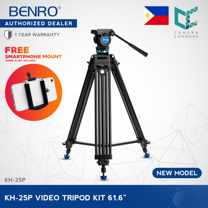 Benro KH-25P KH-26P KH Series Aluminum Video Tripod Kit KH25P KH26P New ...