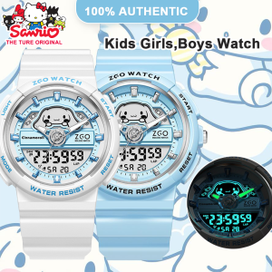 (With Box/42.3mm)100% Authentic Sanrio Cinnamoroll Watch for Kids Girls Waterproof Watches with Backlight Digital Watch for Kid Boys Shockproof Birthday Gift Hellokitty 863