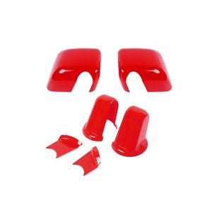Cornerr JeCar Car Rearview Mirror Cover Base Decoration Stickers For Jeep Wrangler JK 2007-2017 Car Exterior Accessories 3T7R1