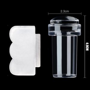 3pcs Transparent Nail Stamping Plate Kit / Specialized Nail Art Stamper with Scraper / Nails Art Stamping Accessories
