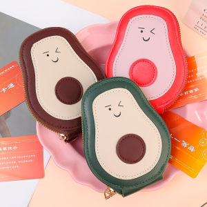New Card Holder ID Card Holder Accordion Card Holder Multiple Card Slots Large Capacity Avocado Shape Card Storage Bag
