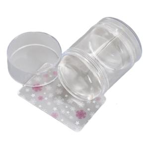 Silicone French Nail Art Stamper Set with Scrapers Double Head Visible Body Jelly Stamping for Nail Art Manicure Designs