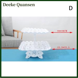 Deeke 1 2 cái Giá để bánh đĩa bánh cupcake đồ ăn nhẹ giỏ trái cây sáng tạo Ba Tầng