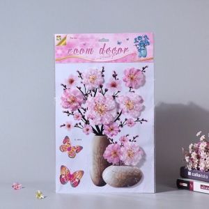 Decal dán tường bình hoa công trang trí phòng khách( nhiều mẫu)