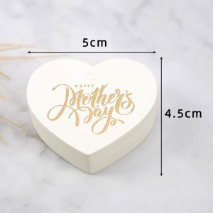 BESTITIT 100pcs Heart Shaped Cards Mother Day Tags DIY Crafts White Red Paper Gift Labels Creative Hanging Decoration Cake Decor Tag Festive  Party Supplies