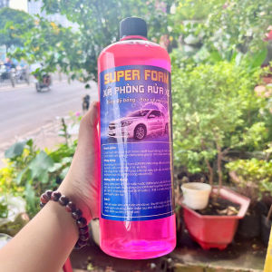 Combo Bình Bọt Tuyết Và Xà Bông Rửa Xe Super Foam 1L Rửa Xe Tặng Khăn Bao Tay Bàn Chải Đ Năng