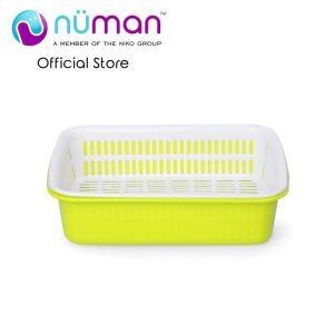 Numan Saringan Set 2 in 1 Cuci Buah Sayur Saringan Baskom Kotak