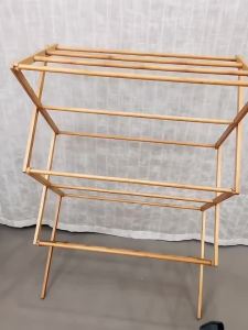 LZD Foldable Floor Drying Rack Bamboo Balcony Retractable Household Towel Rack Drying Rack Clothesline Pole