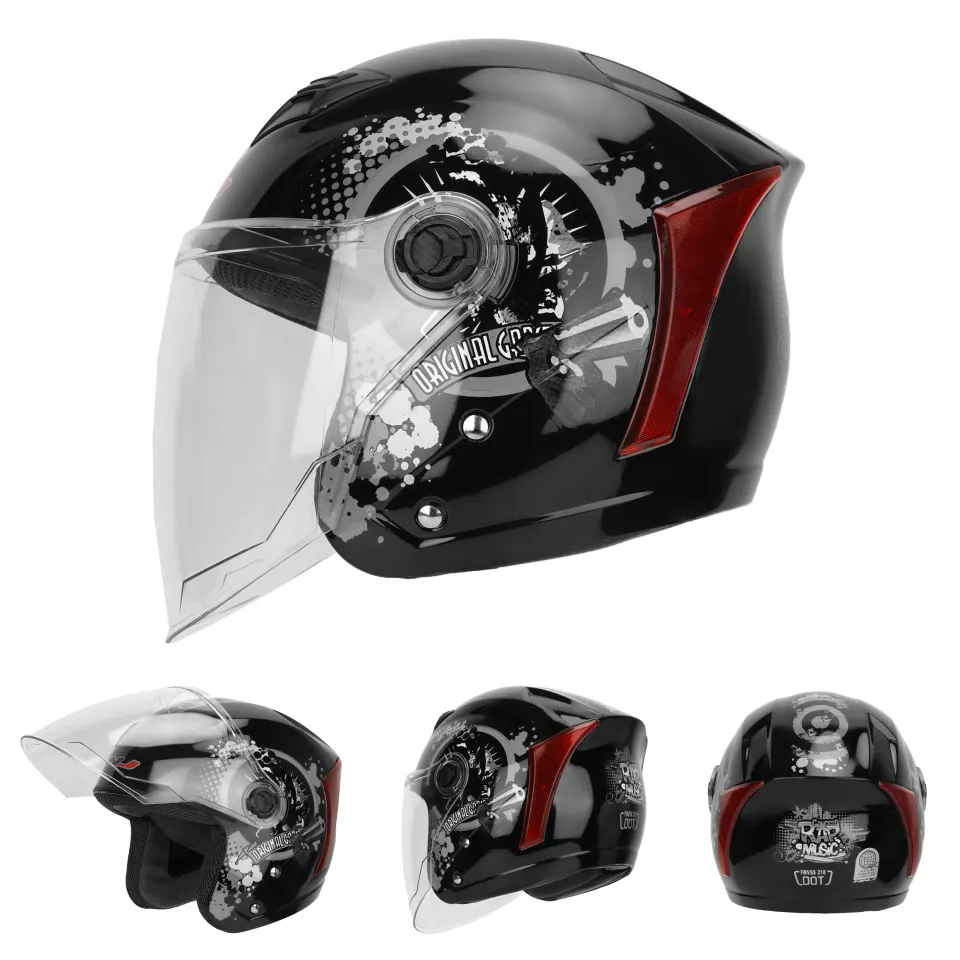 HNJ Helmet Motorcycle Half Face original Single Visor Half Face