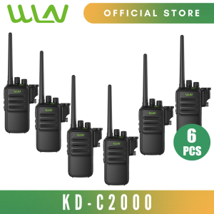 WLN KD-C2000 16 Channel UHF 400-470MHz Two Way Walkie Talkie Radio IP67 Waterproof with Detachable Flashlight-SET OF 6
