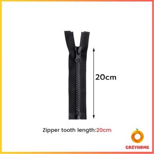 Cozy ซิปเสื้อ กระเป๋า ซิปเรซิน ทนต่อการสึกหรอ ดึงมือเรียบ ยิ่งใช้ยิ่งเนียน 1 ชิ้น black zipper