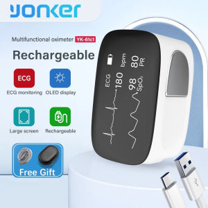 Yonker Rechargeable Finger Pulse Oximeter ECG Monitoring Blood Oxygen Saturation Meter Heart Rate Oximetro De Dedo Monitor