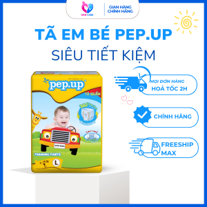 [Bán chạy] Tã bỉm quần em bé siêu khô thoáng thấm hút cao Pep.up Extra Dry giá rẻ - nhỏ Size XL 12-17kg (8 miếng/gói)