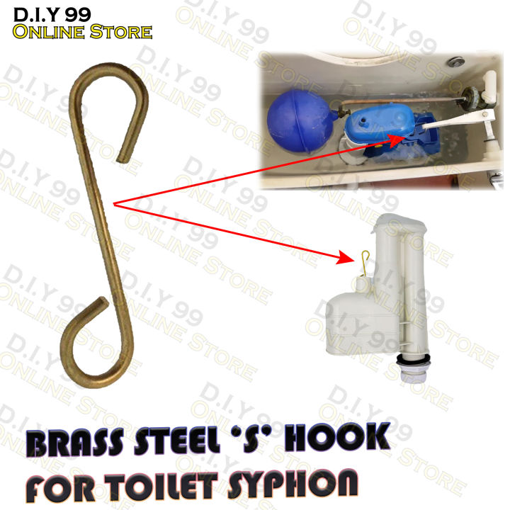 Solid Brass S Hook for Low Level Cistern Toilet Flush Handle / Toilet ...