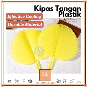 Kipas Satay Tangan Plastik Daun Kipas Kipas Mengkuang Plastic Hand Fan